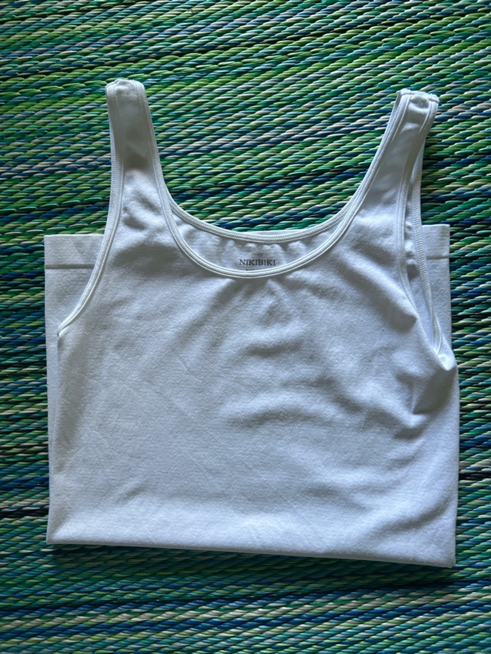 NIKIBIKI White Ribbed Scoop Neck Tank Top - Women's Essential